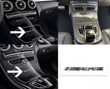 3D Chrome AMG Badge Interior Dash Sticker Decal Car Emblem For Race Sports Car/