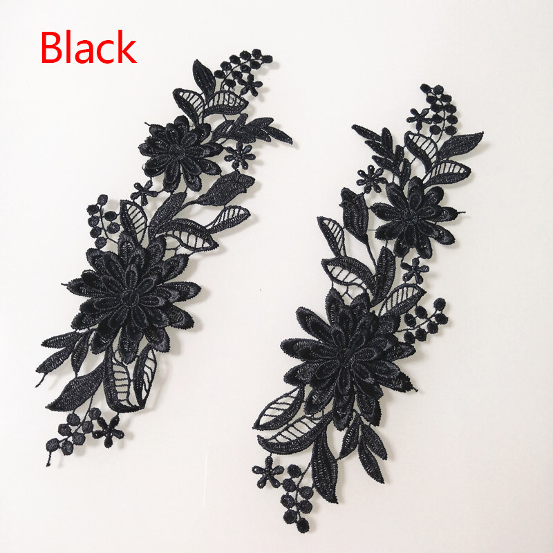 3D Applique Embroidery Sewing Flower Patches Ribbon Fabric Lace Wedding