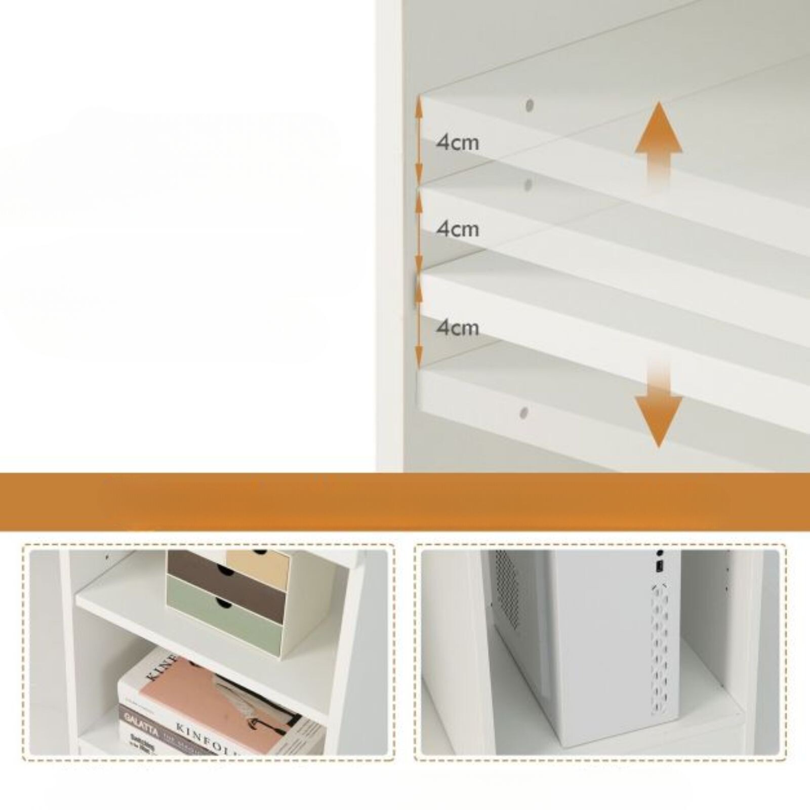 Computer Desk Wooden PC Laptop Table Writing Workstation Sliding