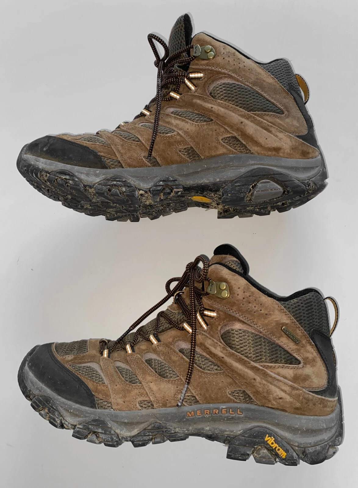 merrell hiking moab 3 mid waterproof vibram soles boots