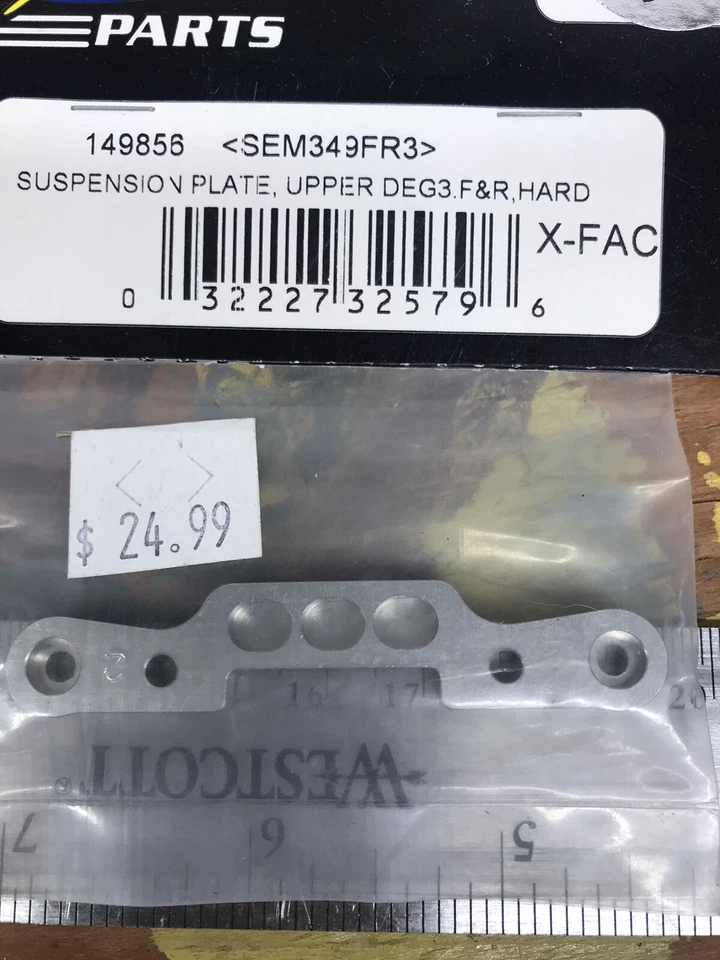 XTM Racing 149856 Suspension Plate, Upper 3 Deg. F&R Hard NewInPack USA Parts - Image 2 of 4