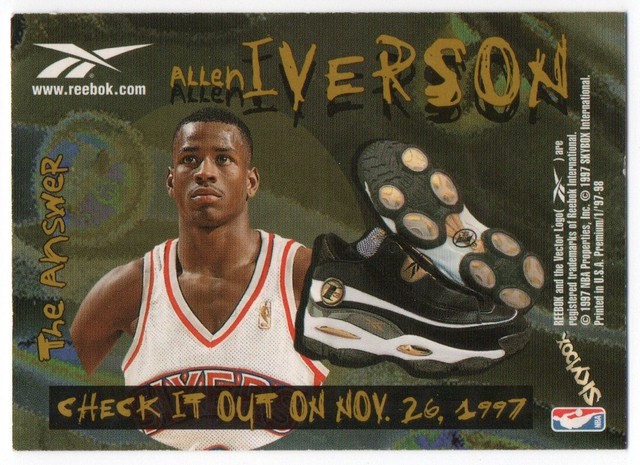 1997-98 SkyBox Premium #NNO Allen Iverson Reebok Gold Shoe