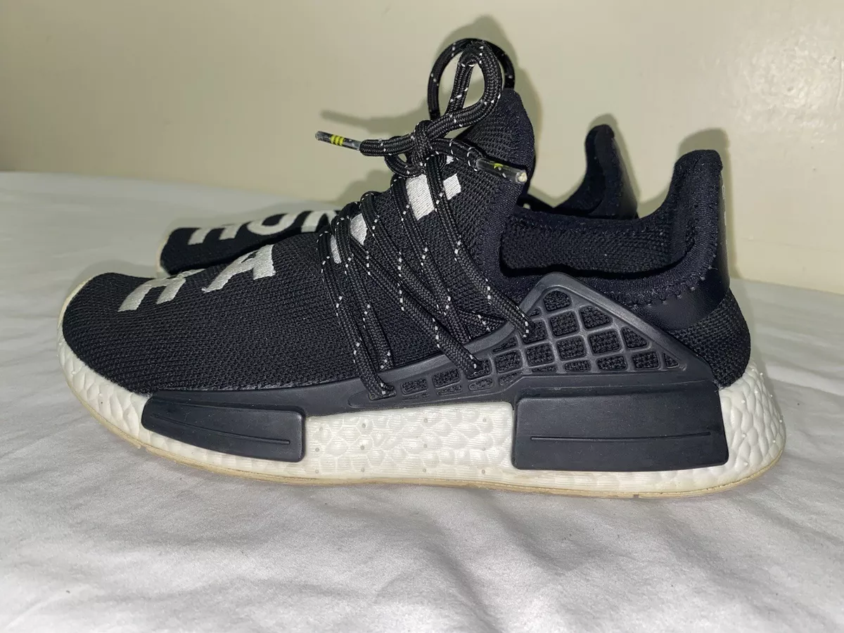 Black and white human sale race shoes