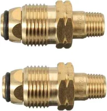 2 Packs Universal Propane LP LPG Gas Cylinder Tank Adapters Fitting Full Flow Br