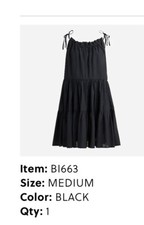 J Crew tie shoulder tiered mini dress  new  M