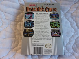 NINTENDO NES CASTLEVANIA III DRACULA'S CURSE VIDEOGIOCO SCATOLA INSERTO MANUALE 1990