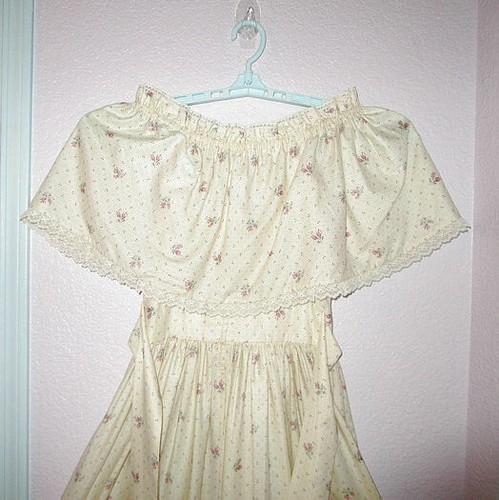 70s Vintage 2 PIECE Midi DRESS & PETTICOAT Size XXS COTTAGECORE Boho PRAIRIE - Picture 5 of 12
