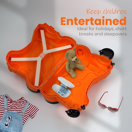 Kids Ride On Suitcase with Wheels Sit Hand Luggage Travel Bags Perfect Gift - Picture 19 of 35