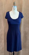 2 Ellie Tahari Blue short sleeve dress knee length women's