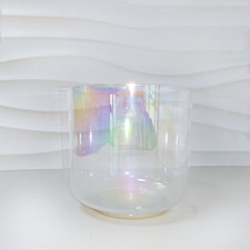 6 inch F Heart Chakra Alchemy Cosmic Light Quartz Clear Crystal Singing Bowl