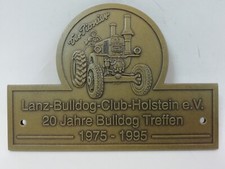 Plakette 20 Jahre Bulldog Treffen Club Holstein Traktor Oldtimer Trecker LBCH