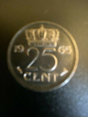 ◆のんのん◆ 1965 25 CENT NETHERLANDS JULIANA KONINGIN DER NEDERLANDEN