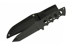Tactical Knife | Rite Edge Fixed-Blade Full Tang Black Slim Tanto Blade + Sheath