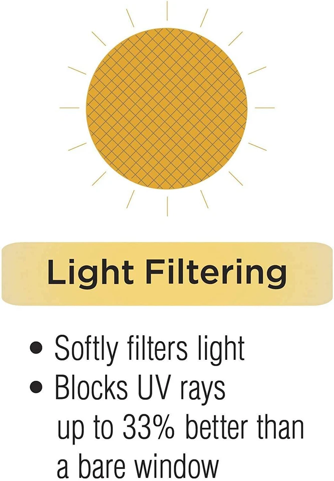 Cortina de Puerta Francesa ECLIPSE - Tricia 26" x 68" Luz de Atar Filtrado Individual Foto 2 de 3