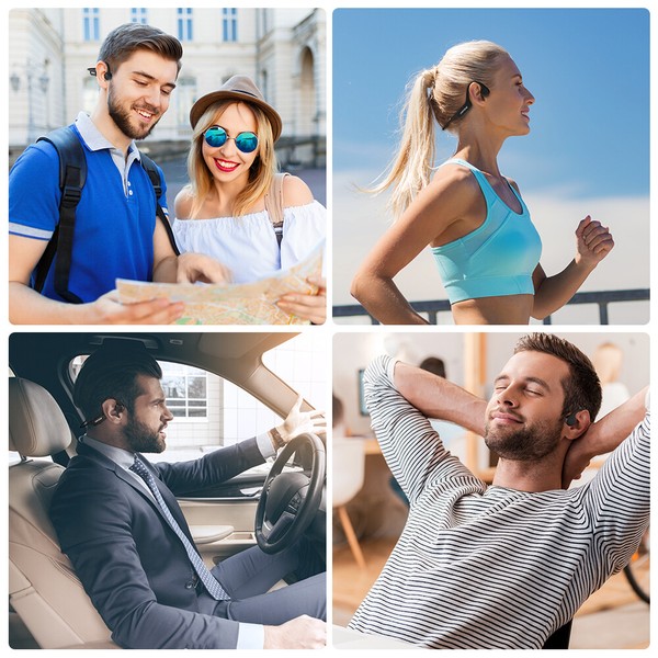 Alternate view of Mpow Waterproof Bone Conduction Headphones Wireless Bluetooth 5.3 Headset