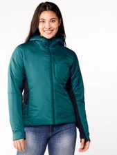 Rei Co-op Jacket Women's Flash Insulated Hybrid Hoodie Sz Xs Sea Forest Rp $179
