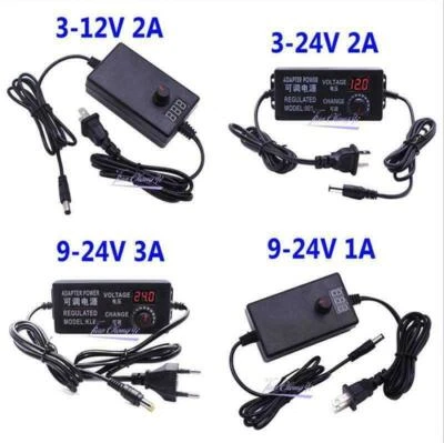 Einstellbare Netzteile Spannung 3 bis 24V AC/DC Schalter Netzteil LED Display - Bild 1 von 4