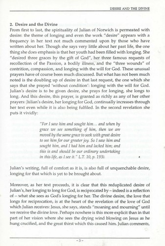 Julian Of Norwich Margery Kempe 1996 Norfolk Cathedral Christian Lecture Book - Picture 3 of 5