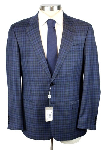 Armani Collezioni ネイビー チェック柄 ブレザー 46 Armani Collezioni G-Line Blue Orange Glen Check wool Tweed