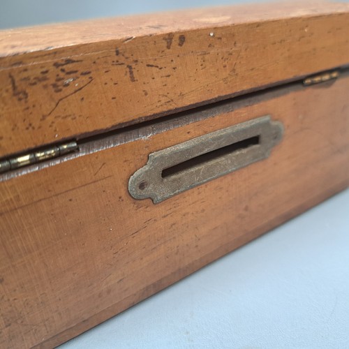 antique wooden domed treasure box money box piggy bank savings no key - Picture 5 of 6