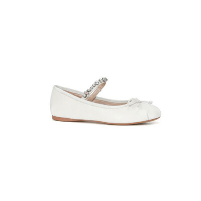 Women Fashion Rhinestone Ballet Shoes With Satin Bow Flat