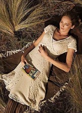 53. S New Anthropologie Moth Knit  "Crocheted Clouds Dress"  Very Rare