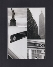 8X10" Matted Print Art Picture Andy Warhol: Statue Liberty, Car, Buildin...