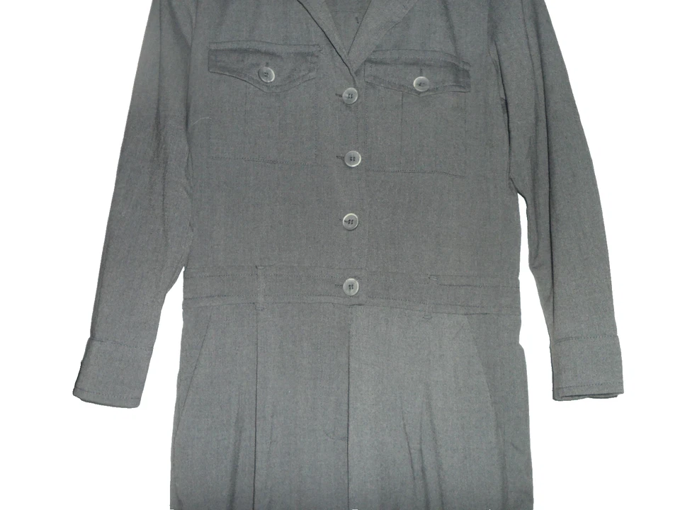 ZARA TRF: COMBINAISON PANTALON GRIS TAILLE S -36/38 VOIR MESURES TBE!! - Photo 3/4