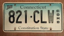 Connecticut Combination License Plate 821 CLW