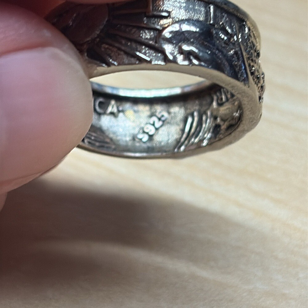 Silver Engraved Ring - image 8