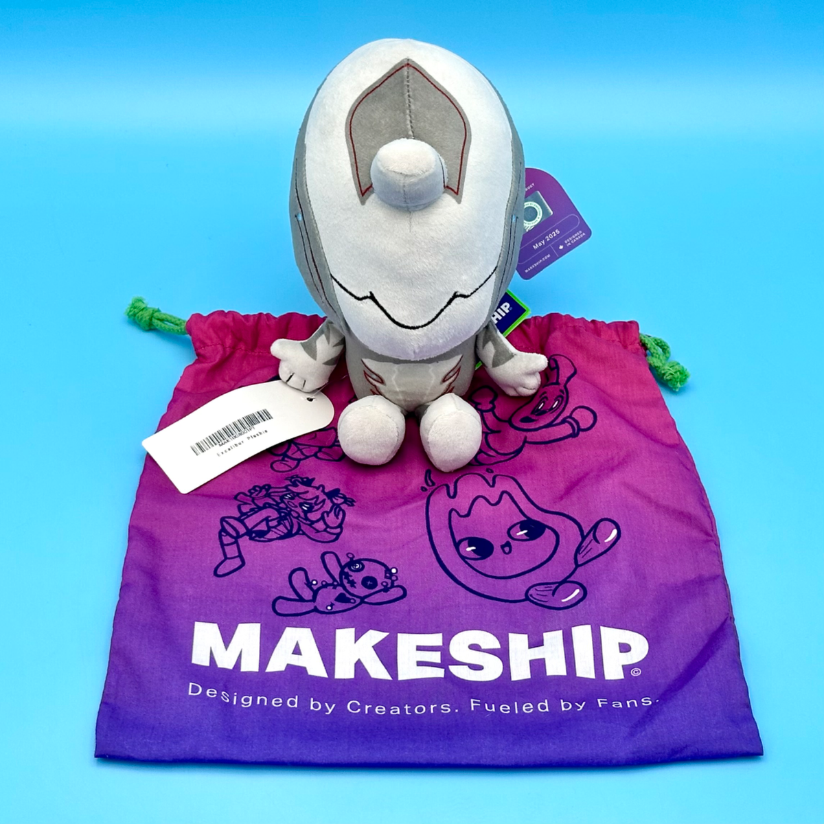 Warframe Excalibur Blademaster Plush Figure + Bag Official Plushie