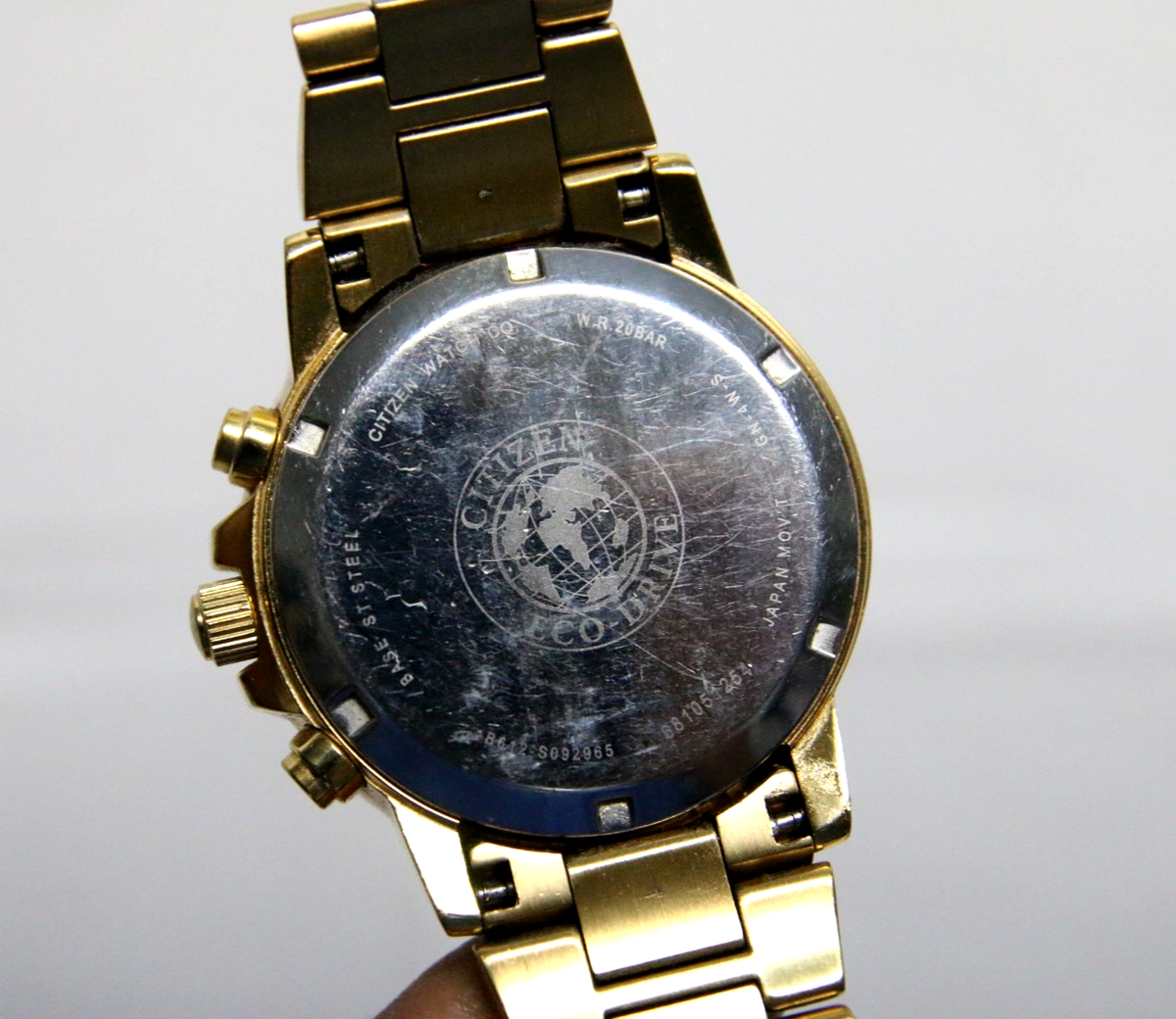 Citizen Gold Tone Stainless Steel Chandler Eco Drive Watch B612