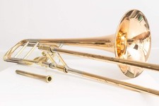 Kanstul 1588 Large Bore Tenorposaune – .547", Bronze-/Goldmessing-Schallbecher 8