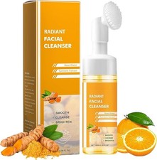 Turmeric Foaming Face Wash with Brush Gentle Hydrating Facial Cleanser FL02