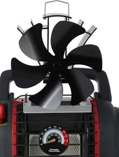 VODA Wood stove fan for Buddy Heater, Heat Powered Activated Fireplace Fans 6 Bl