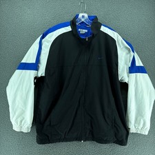 Nike Sportswear Track Running Jacket Mens 2XL Lined Black Swoosh Logo 9