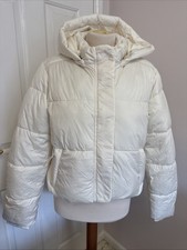 Body Women’s Cream Coconut Milk Puffer Hooded Jacket Size S BNWT