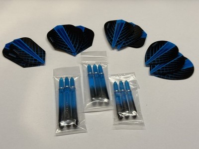 Harrows Dart Zubehör Set   Flights & Shafts- HellBlau   neu   ideal zum Testen