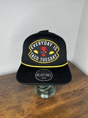 Marvel Comics Deadpool Every Day Is Taco Tuesday Black Snapback Hat Bioworld