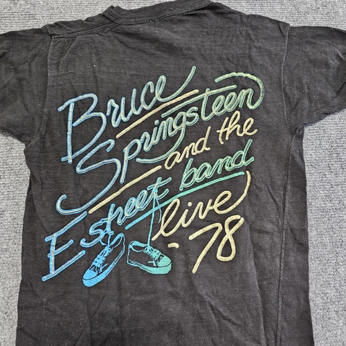 Bruce Springsteen The Darkness Tour Ringer T Shirt 1970s vintage concert t-shirt, vintage, size XS, single stitch, B+ condition
