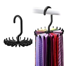 2Pack Circular Tie Hanger Updated Twirl Tie Rack Adjustable Twirl Tie Rack Ti...