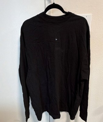 YZY Logo Jersey T-Shirt (Black) Men's Long Sleeve Size M oversized