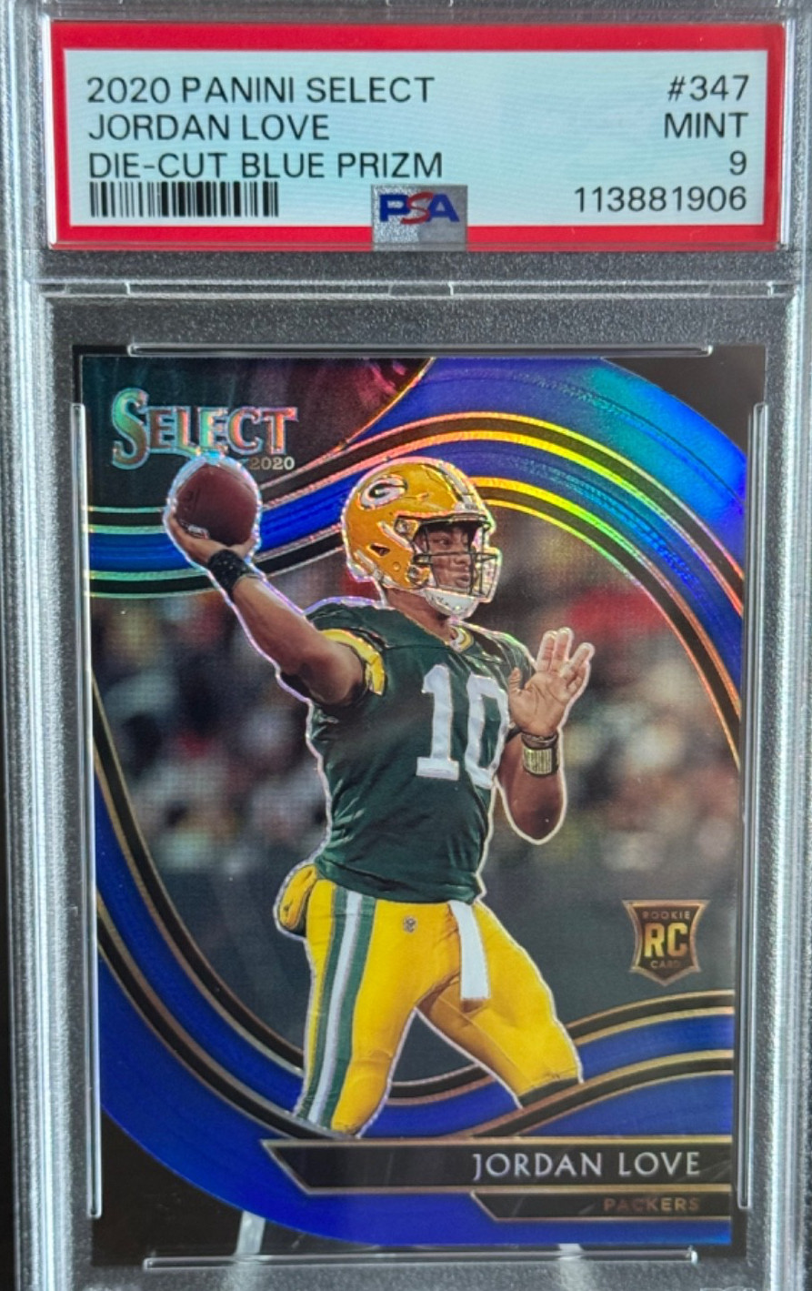 2020 Panini Select - Field Level Jordan Love #347 Blue Prizm Die-Cut (RC)