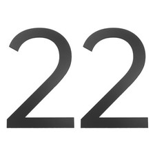 2 Pcs 4 Inch House Numbers Self-adhesive Acrylic Modern House Number Black 2