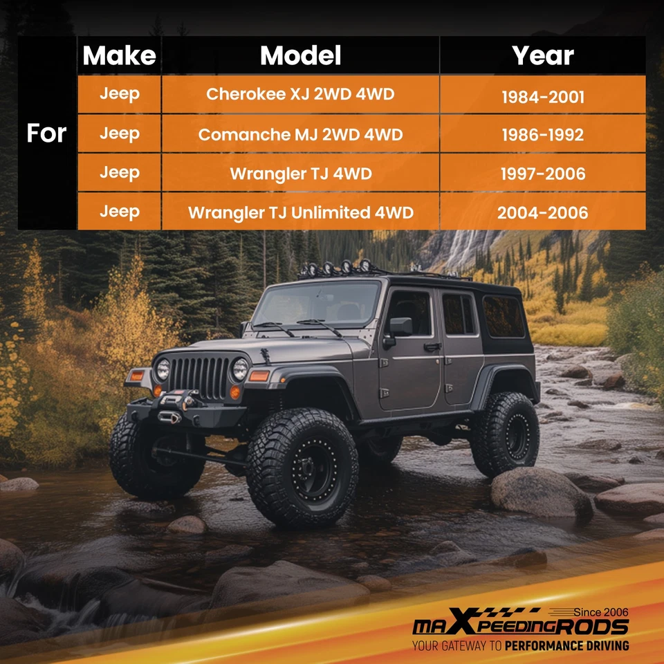 2x Brazos de control fijos inferiores delanteros para Jeep Cherokee XJ 1984-01 Wrangler TJ 97-06 Foto 3 de 4