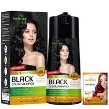 Herbishh Hair Color Shampoo Gray Hair Coverage Keratin Dye Shampoo