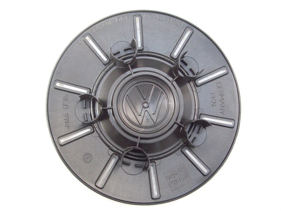 Tapacubos de rueda VW Transporter S6 SG SH SF X4 negro genuino 7E0601151B 2016-2024 Foto 4 de 4