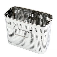 Kitchen Utensils Chopsticks Holder Drying Rack Basket 2 Compartments