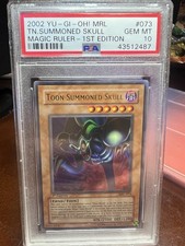 PSA 10, 2002 Toon Summoned Skull MRL-073 Magic Ruler 1st Edition