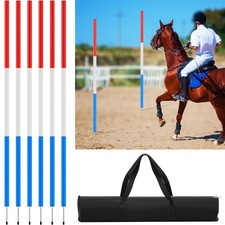 Versatile 6 Pcs Pole Bending Poles for Horses - Ideal for Football and Agility